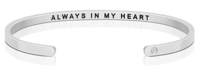 Always in My Heart (Within) Affirmation Bracelet in Silver-Bracelet-Lemons and Limes Boutique