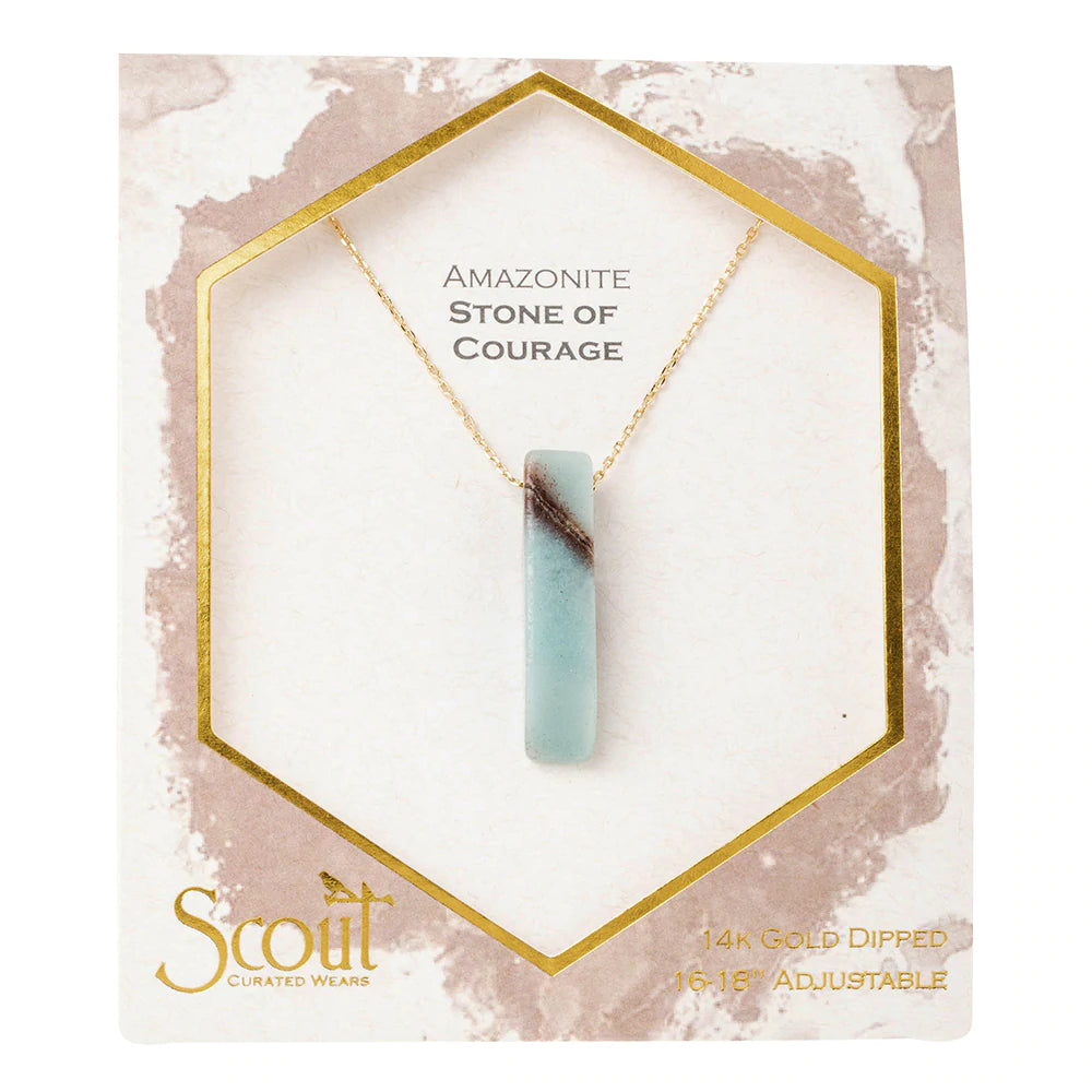 Scout Stone Point Necklace-Amazonite-Lemons and Limes Boutique
