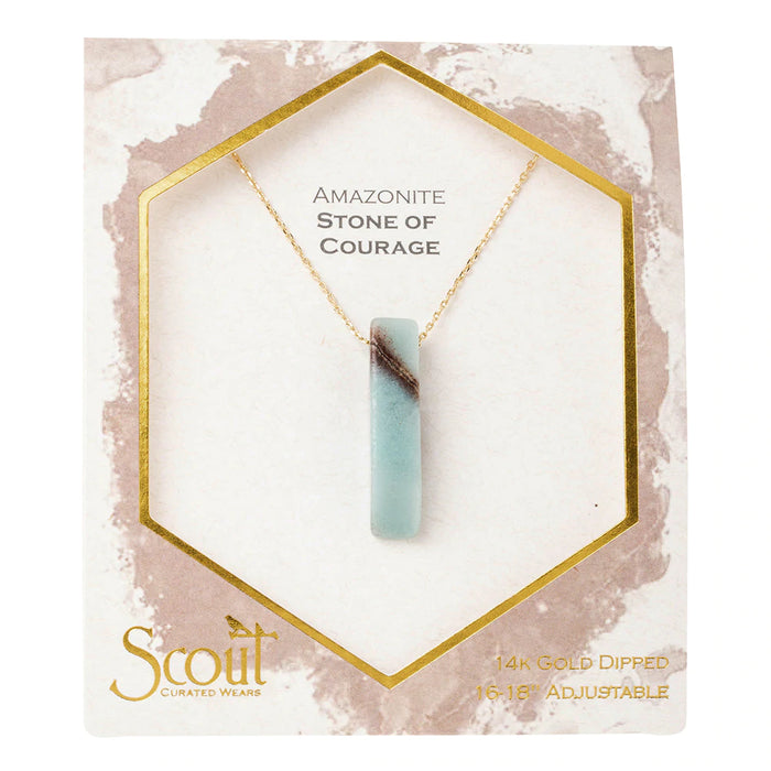 Scout Stone Point Necklace-Amazonite-Lemons and Limes Boutique