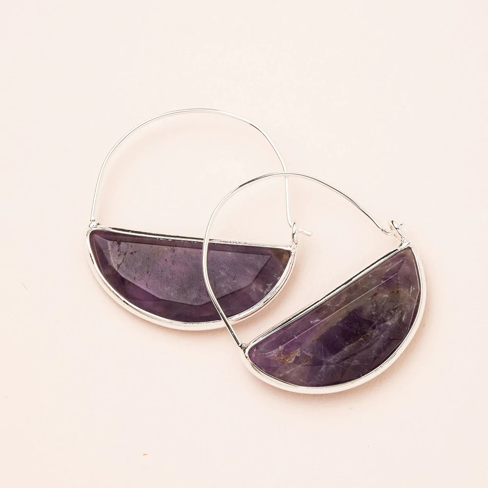 Scout Stone Prism Hoop-Amethyst-Lemons and Limes Boutique