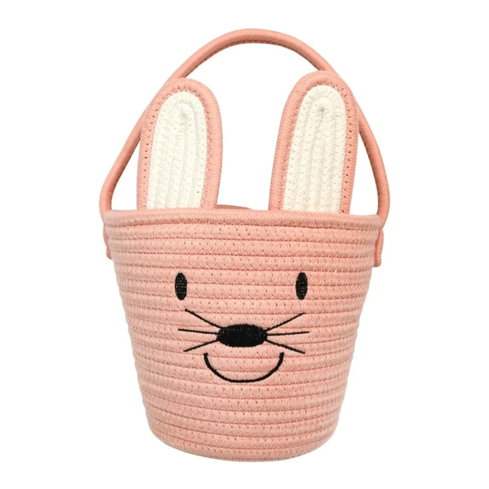 Lucy's Room Pink Bunny Rope Easter Basket--Lemons and Limes Boutique