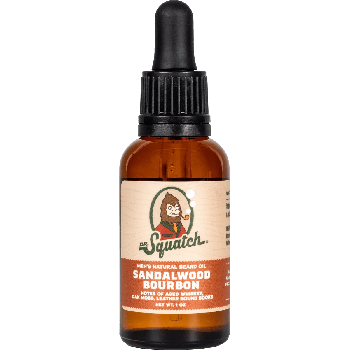 Sandalwood Bourbon Beard Oil by Dr. Squatch--Lemons and Limes Boutique