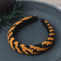 Tiger Stripes Beaded Headband--Lemons and Limes Boutique