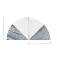 Marble Bookends, Black and White, Set of 2-Decor-Lemons and Limes Boutique