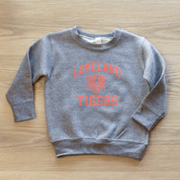 Vintage Loveland Tigers Sweatshirt on Granite Heather-YOUTH-Lemons and Limes Boutique