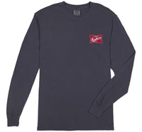 Simply Southern Mens L/S Red Logo Tee in Navy-Graphic Tee-Lemons and Limes Boutique