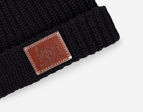Black Cuff Beanie by Love Your Melon-Lemons and Limes Boutique