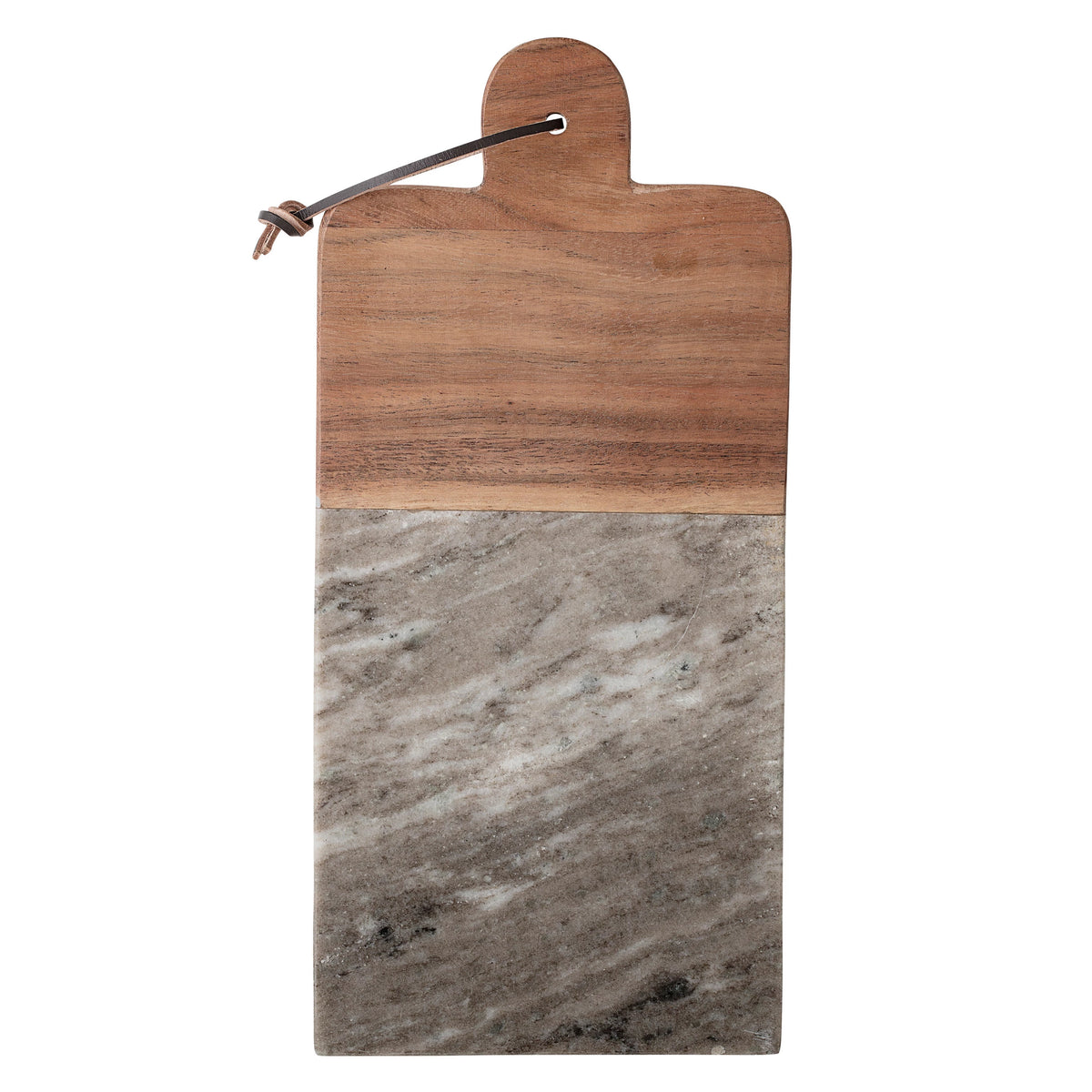 Marble & Acacia Wood Tray/Cutting Board w/ Leather Tie & Canape Knife-Decor-Lemons and Limes Boutique