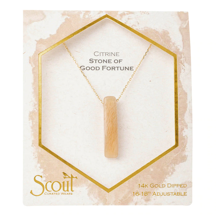 Scout Stone Point Necklace-Citrine-Lemons and Limes Boutique