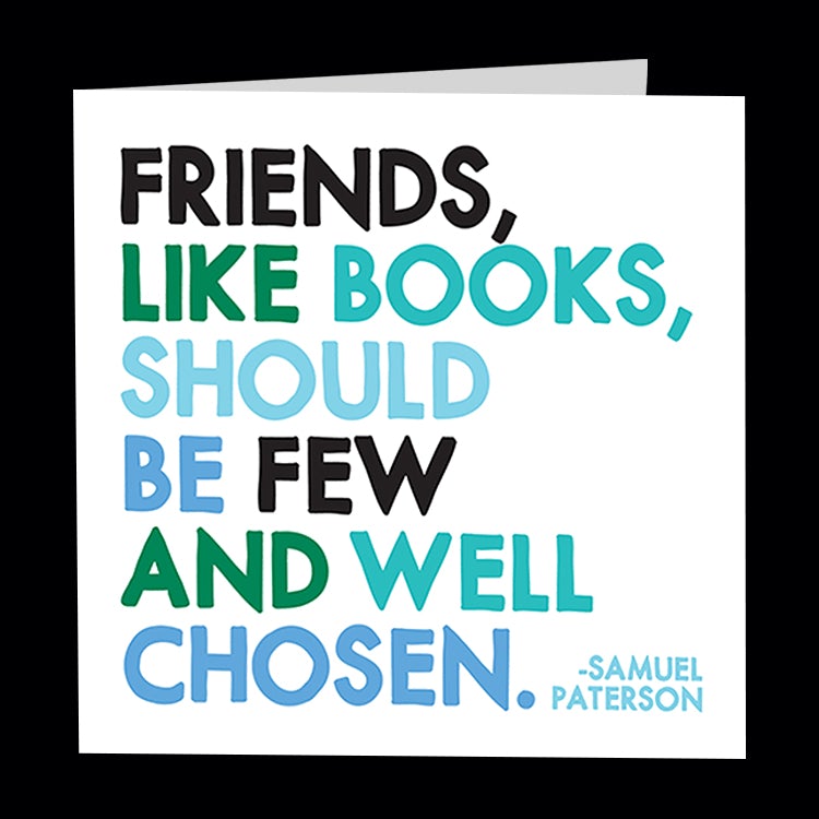 Friends, Like Books Greeting Card-Lemons and Limes Boutique