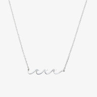 Pura Vida- Delicate Wave Necklace in Silver-Necklace-Lemons and Limes Boutique