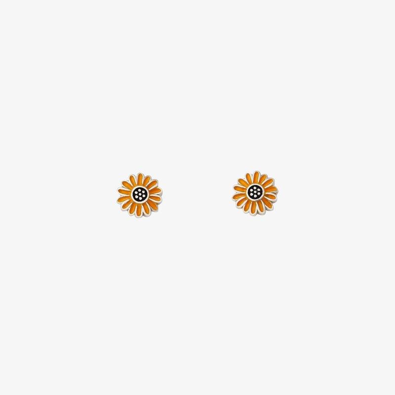 Pura Vida- Enamel Sunflower Stud Earrings-Earrings-Lemons and Limes Boutique
