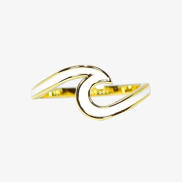 Enameled Wave Ring in Gold Pura Vida-Accessories-Lemons and Limes Boutique