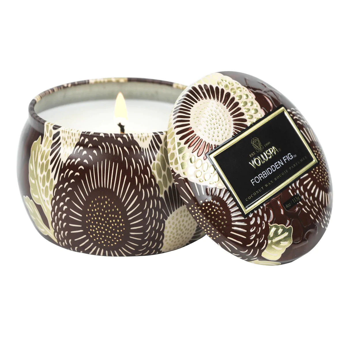 Forbidden Fig Mini Tin Candle Voluspa-Lemons and Limes Boutique