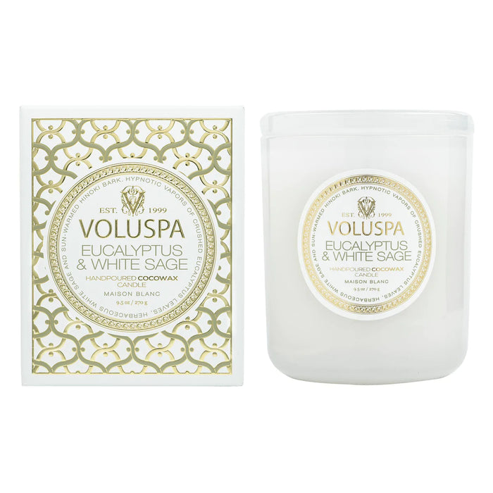 Eucalyptus 9.5oz Classic Candle Voluspa-Lemons and Limes Boutique