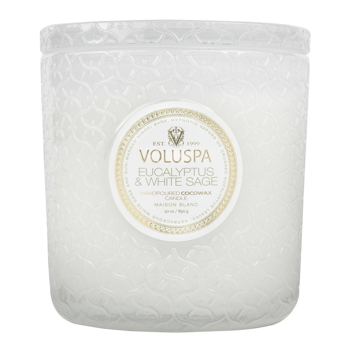 Eucalyptus & White Sage Luxe Candle Voluspa-Candle-Lemons and Limes Boutique