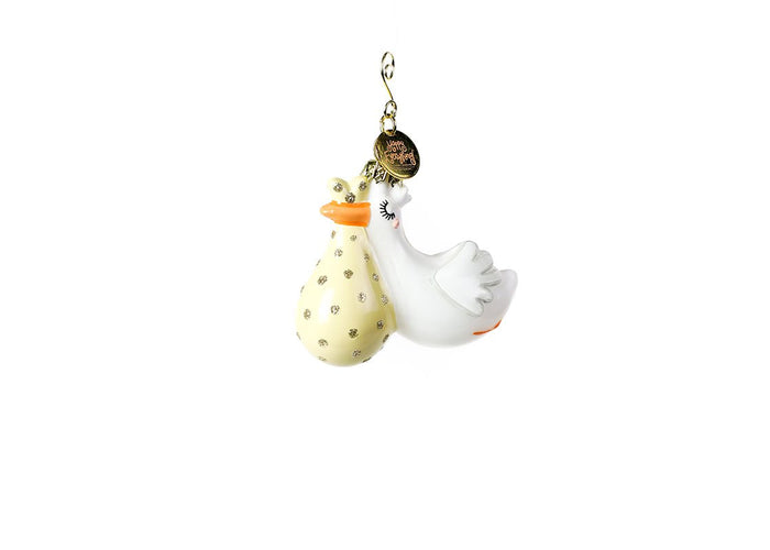 Flying Stork Shaped Ornament Happy Everything-Lemons and Limes Boutique