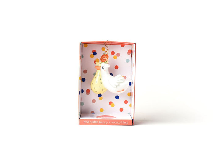 Flying Stork Shaped Ornament Happy Everything-Lemons and Limes Boutique