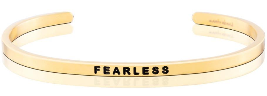 Fearless Affirmation Bracelet in Yellow Gold-Bracelet-Lemons and Limes Boutique