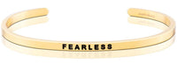 Fearless Affirmation Bracelet in Yellow Gold-Bracelet-Lemons and Limes Boutique