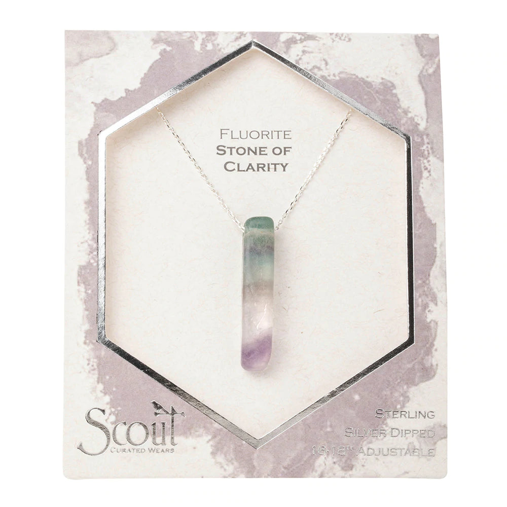 Scout Stone Point Necklace-Fluorite-Lemons and Limes Boutique