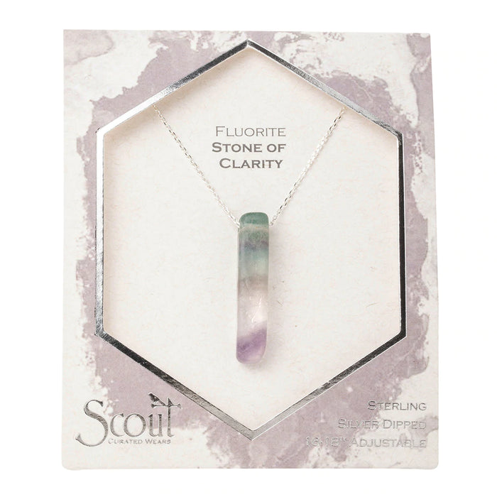 Scout Stone Point Necklace-Fluorite-Lemons and Limes Boutique