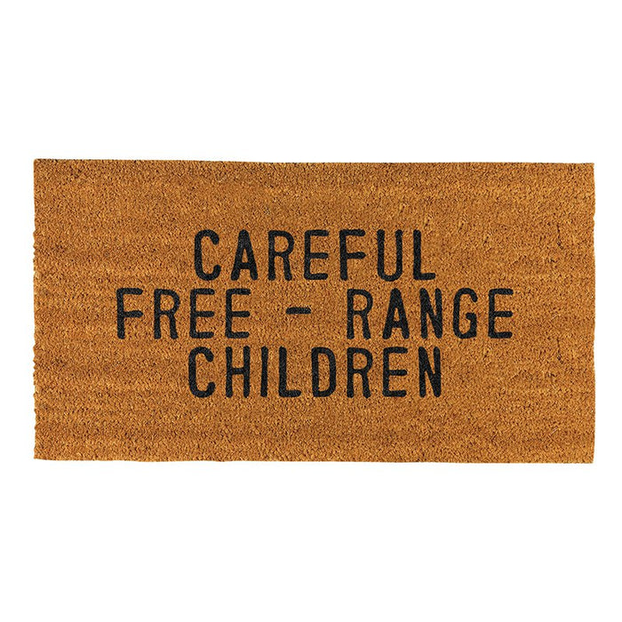 Face to Face Door Mat - Careful Free - Range Children-Lemons and Limes Boutique