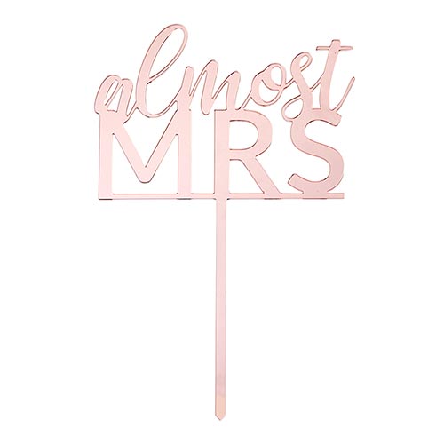 Acrylic Cake Topper - Almost Mrs-Lemons and Limes Boutique