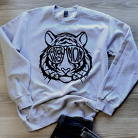 Cool Tiger Mom Sweatshirt on Light Heathered Grey--Lemons and Limes Boutique