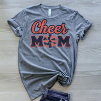 Cheer Mom T-shirt on Deep Heather Gray-Lemons and Limes Boutique