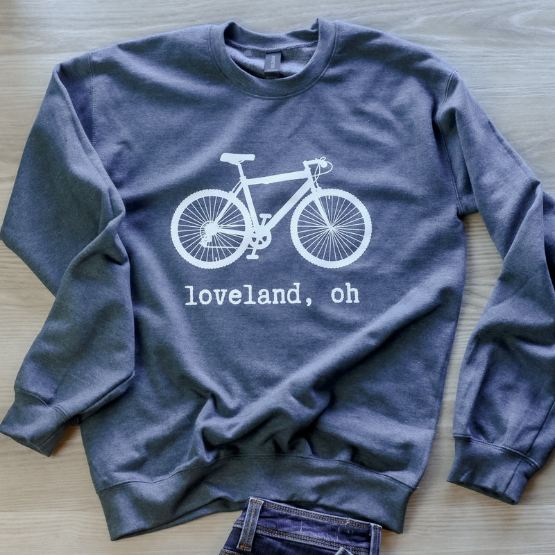 Loveland Oh Vintage Bike Pullover Sweatshirt on Saltwater--Lemons and Limes Boutique