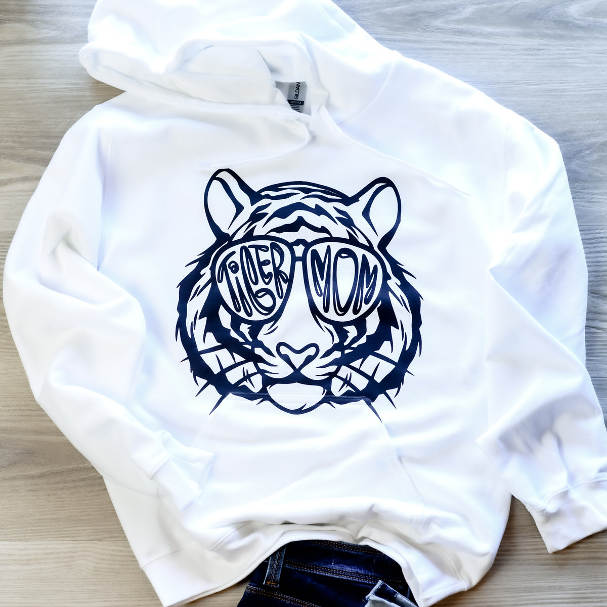 Cool Tiger Mom Hoodie on White--Lemons and Limes Boutique