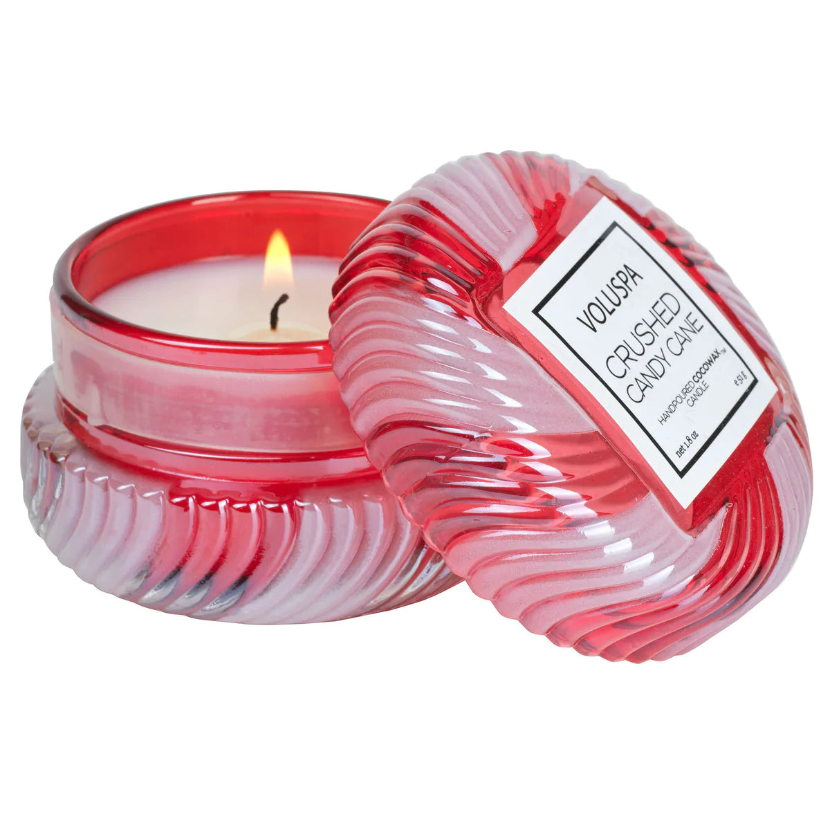 Crushed Candy Cane Macaron Candle Voluspa-Lemons and Limes Boutique