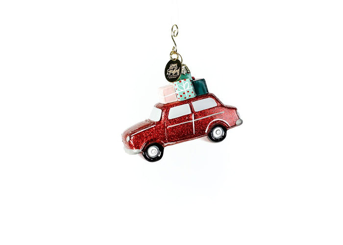Holiday Car Shaped Ornament Happy Everything-Lemons and Limes Boutique