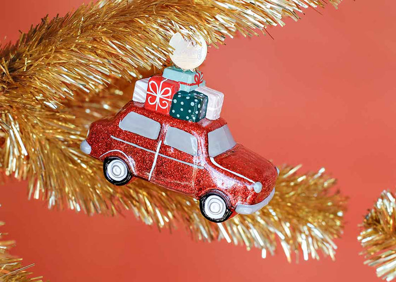 RETIRED Holiday Car Shaped Ornament Happy Everything--Lemons and Limes Boutique
