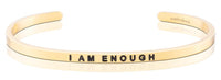 I Am Enough Affirmation Bracelet in Yellow Gold-Bracelet-Lemons and Limes Boutique