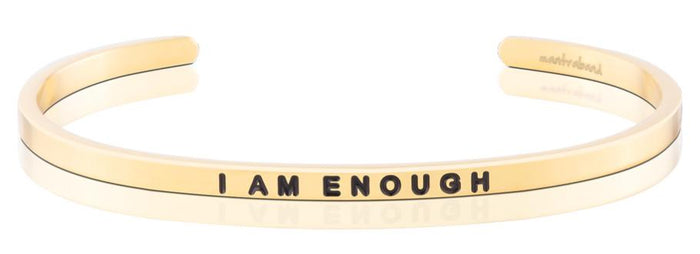I Am Enough Affirmation Bracelet in Yellow Gold-Bracelet-Lemons and Limes Boutique