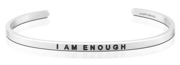 I Am Enough Affirmation Bracelet in Silver-Bracelet-Lemons and Limes Boutique