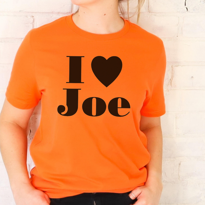 I Heart Joe T-Shirt on Orange--Lemons and Limes Boutique