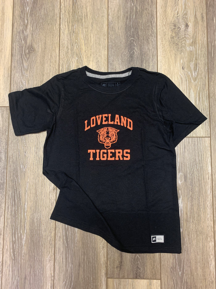 Vintage Loveland Tigers T-Shirt on Black-YOUTH-Lemons and Limes Boutique