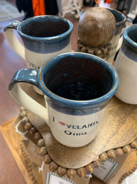 Loveland Ohio Pottery Mug-Blue/White-Lemons and Limes Boutique