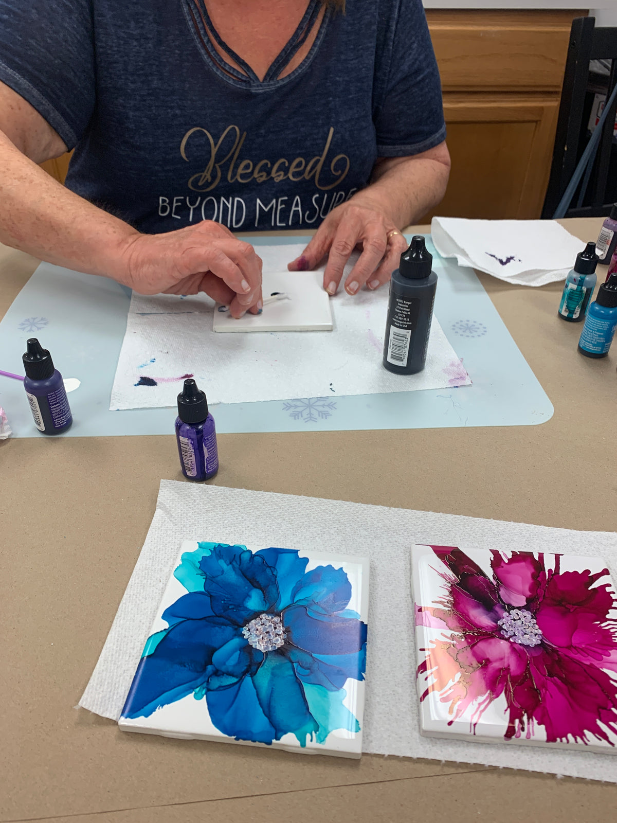 Intro to Alcohol Ink Painting (Set of Coasters) October 19th, 2023 at Deerfield Lemons and Limes--Lemons and Limes Boutique