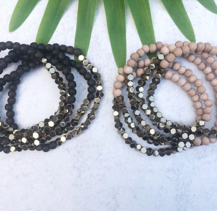Hematite Stacker Bracelet-Lemons and Limes Boutique