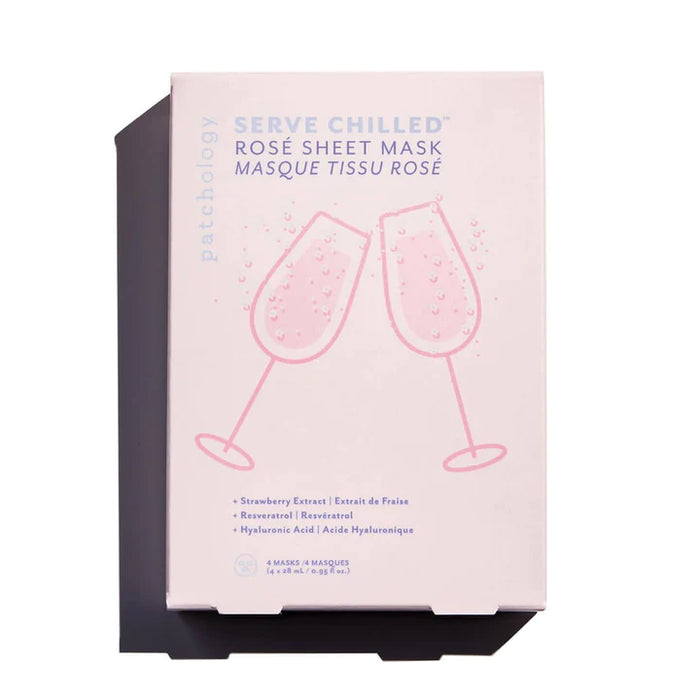 Serve Chilled™ Rosé Sheet Mask- 4 Pack-Beauty-Lemons and Limes Boutique
