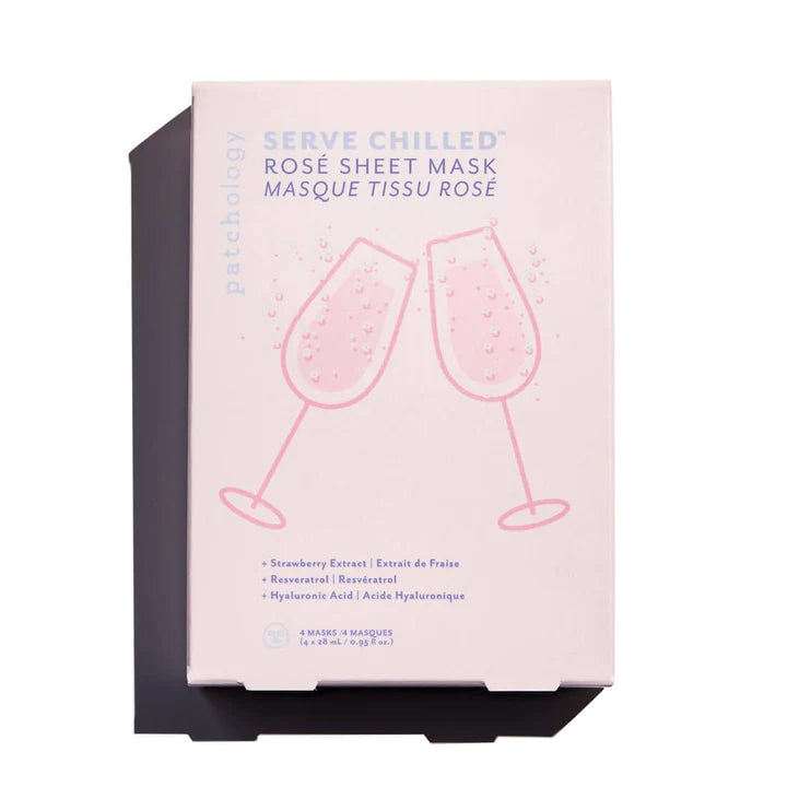 Serve Chilled™ Rosé Sheet Mask- 4 Pack-Beauty-Lemons and Limes Boutique
