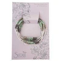 Scout Wrap-Bracelet/Necklace Iced Mint Silver-Lemons and Limes Boutique