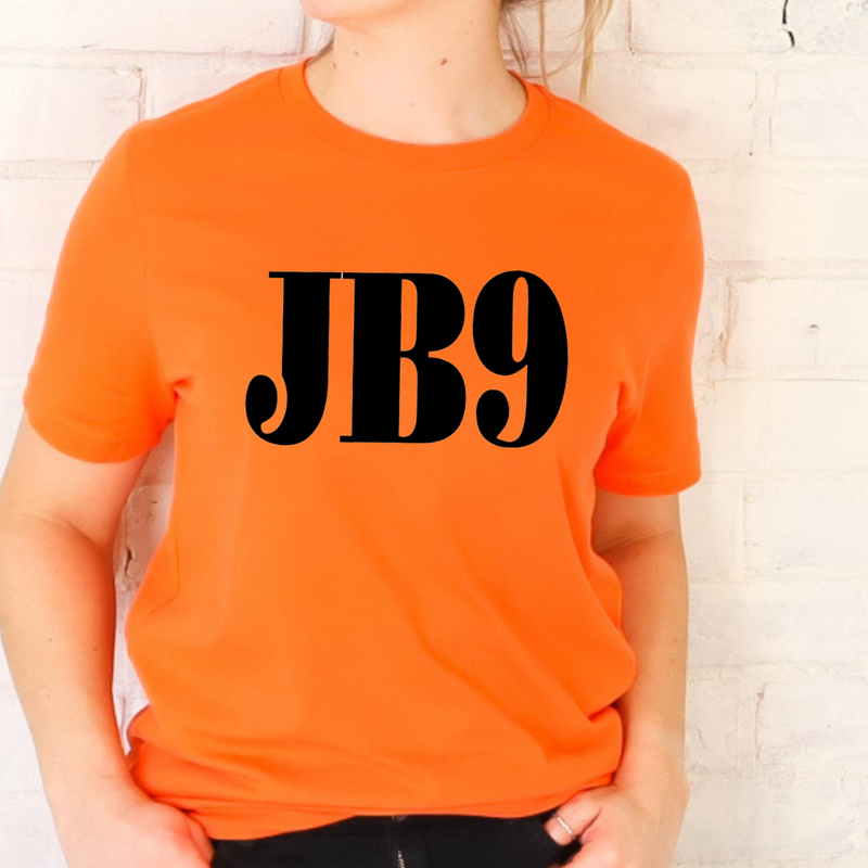 JB9 T-Shirt on Orange--Lemons and Limes Boutique