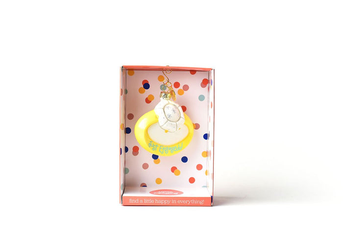 Just Engaged Ring Shaped Ornament - Happy Everything-Lemons and Limes Boutique