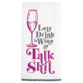 Flour Sack Tea Towel Wine-Lemons and Limes Boutique