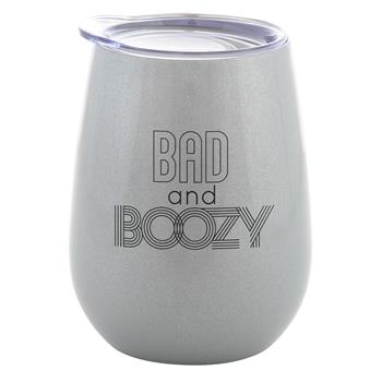 Stainless Steel Wine Tumbler Bad & Boozy--Lemons and Limes Boutique
